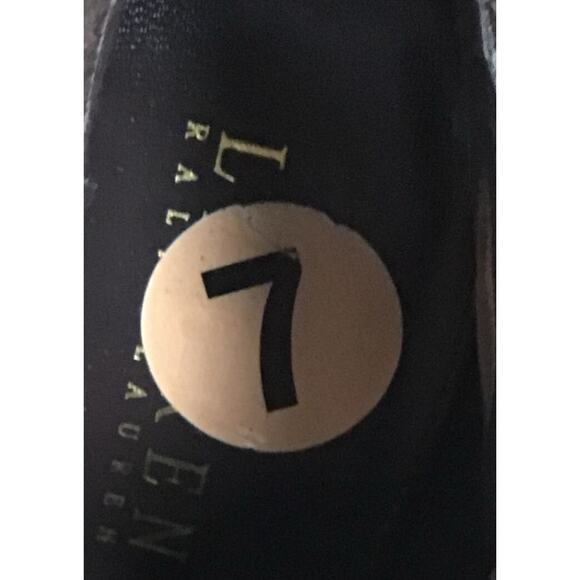 Lauren Ralph Lauren Janae Dark Brown Suede Nubuck Leather Ankle Boot Bootie sz 7 - Picture 9 of 9